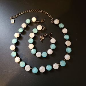 Crystal necklace & bracelet set